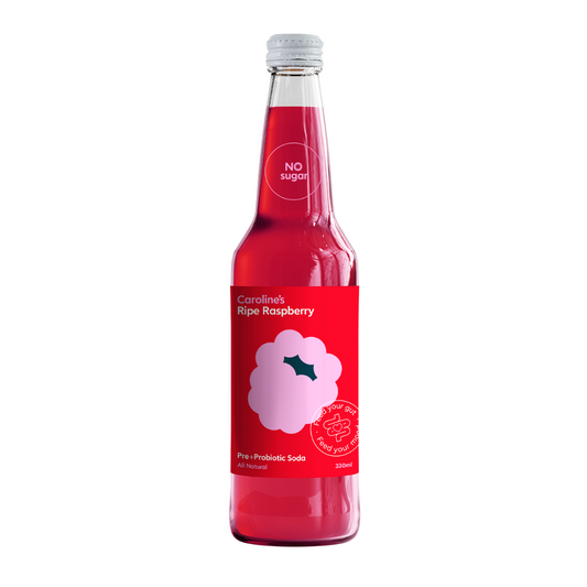Caroline’s Ripe Raspberry Pre + Probiotic Soda