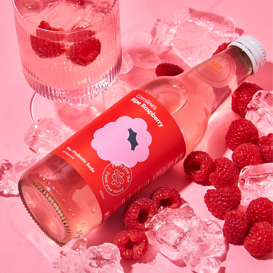 Caroline’s Ripe Raspberry Pre + Probiotic Soda