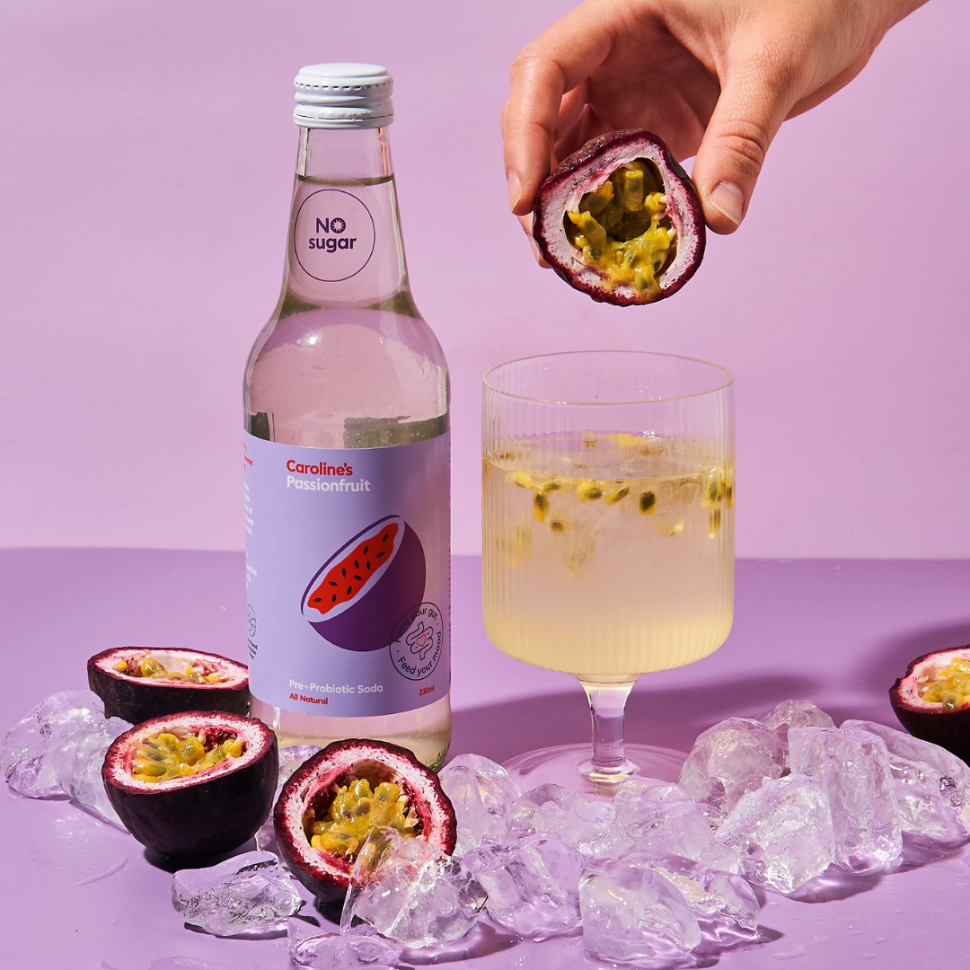 Caroline’s Passionfruit Pre + Probiotic Soda