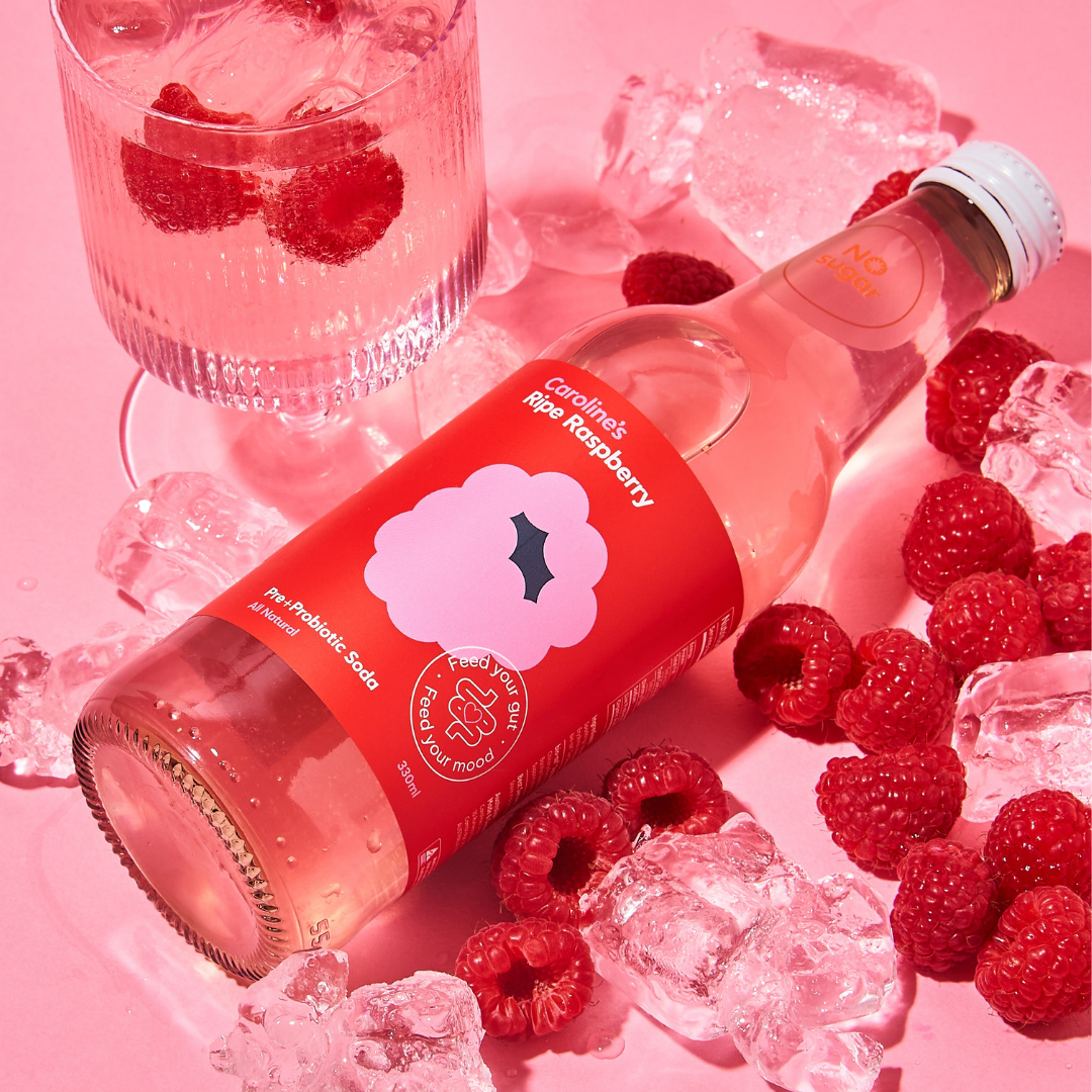 Ripe Raspberry Pre + Probiotic Soda